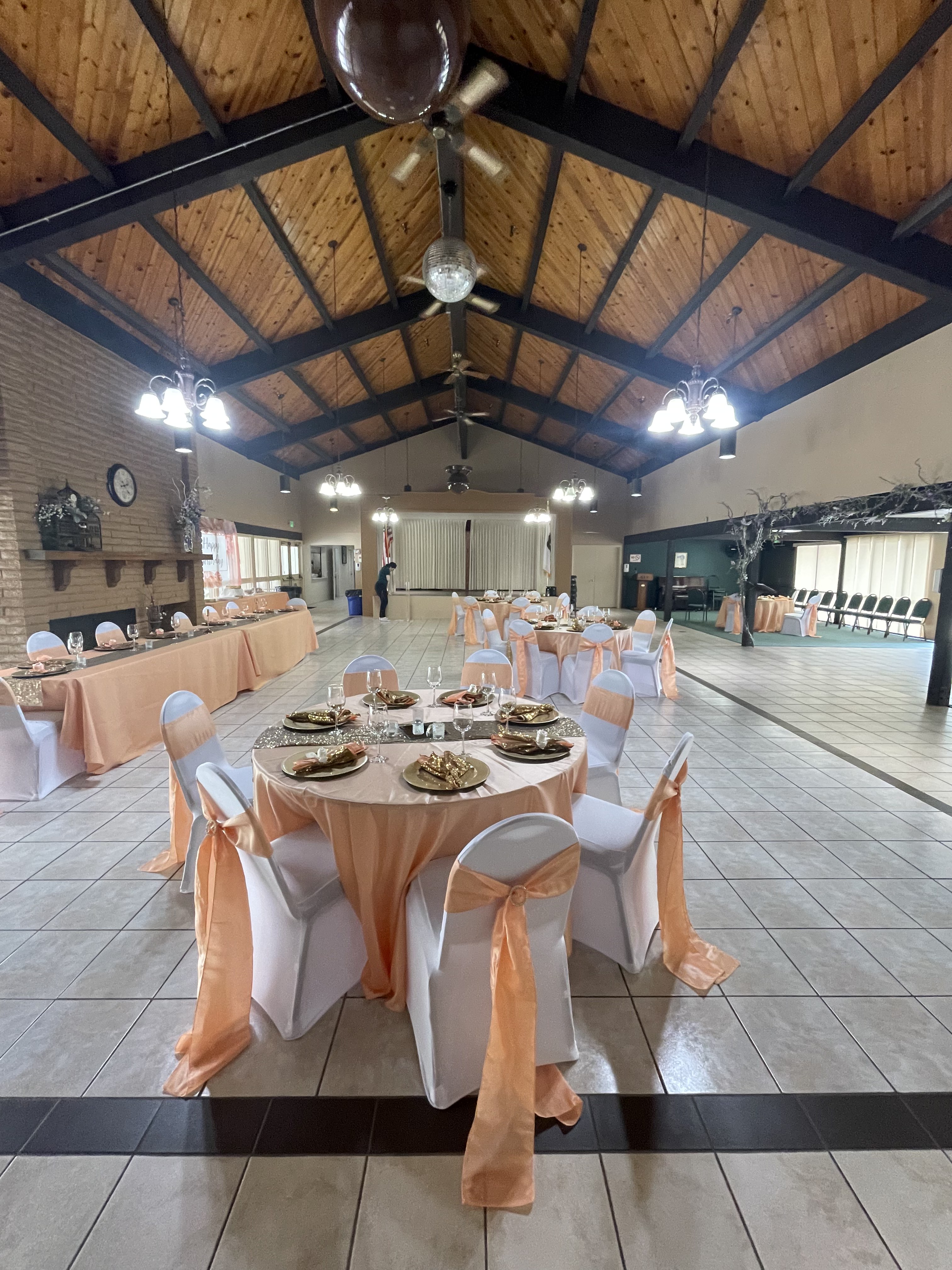 Banquet hall setup