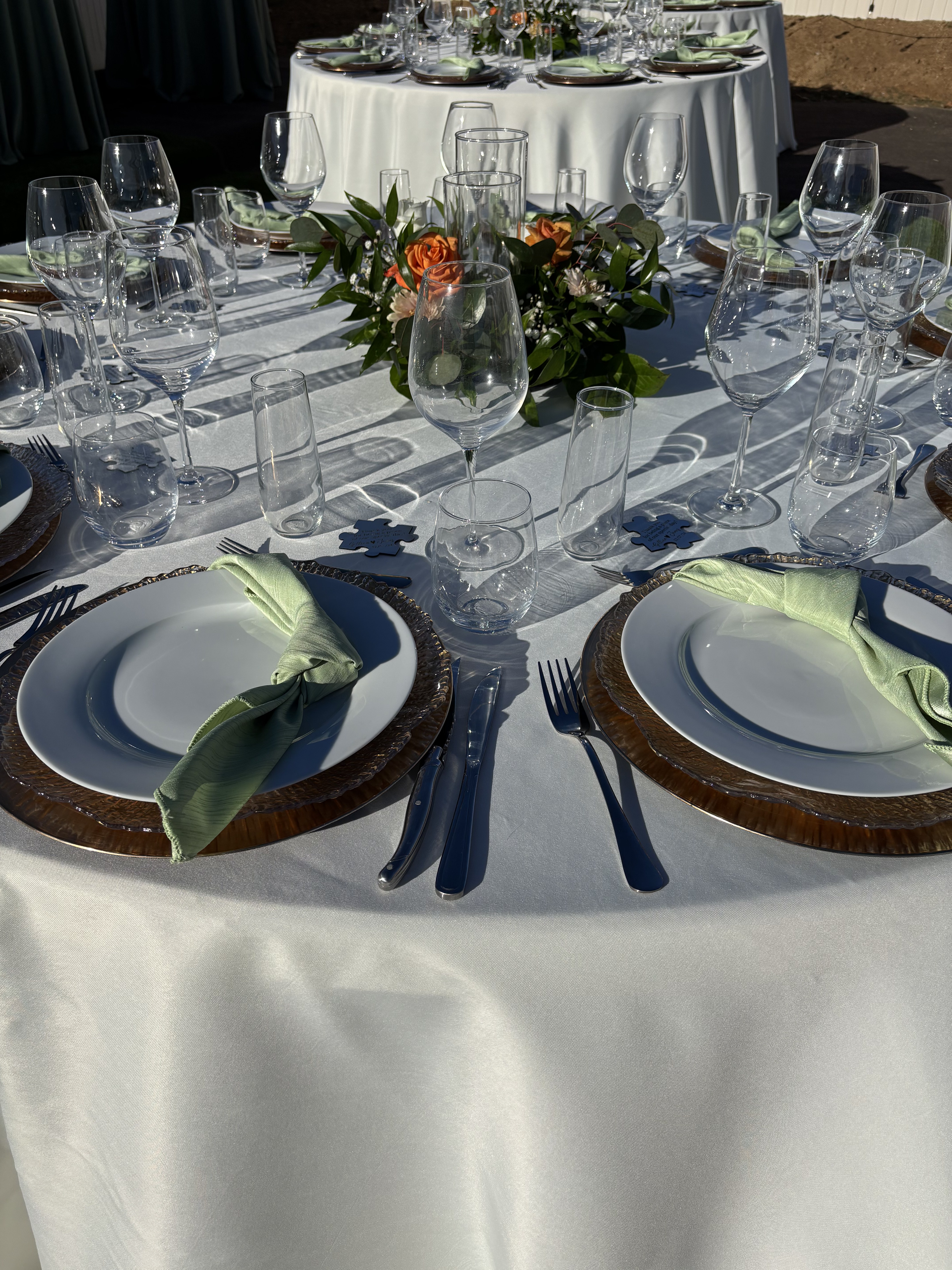 Wedding reception place setting
