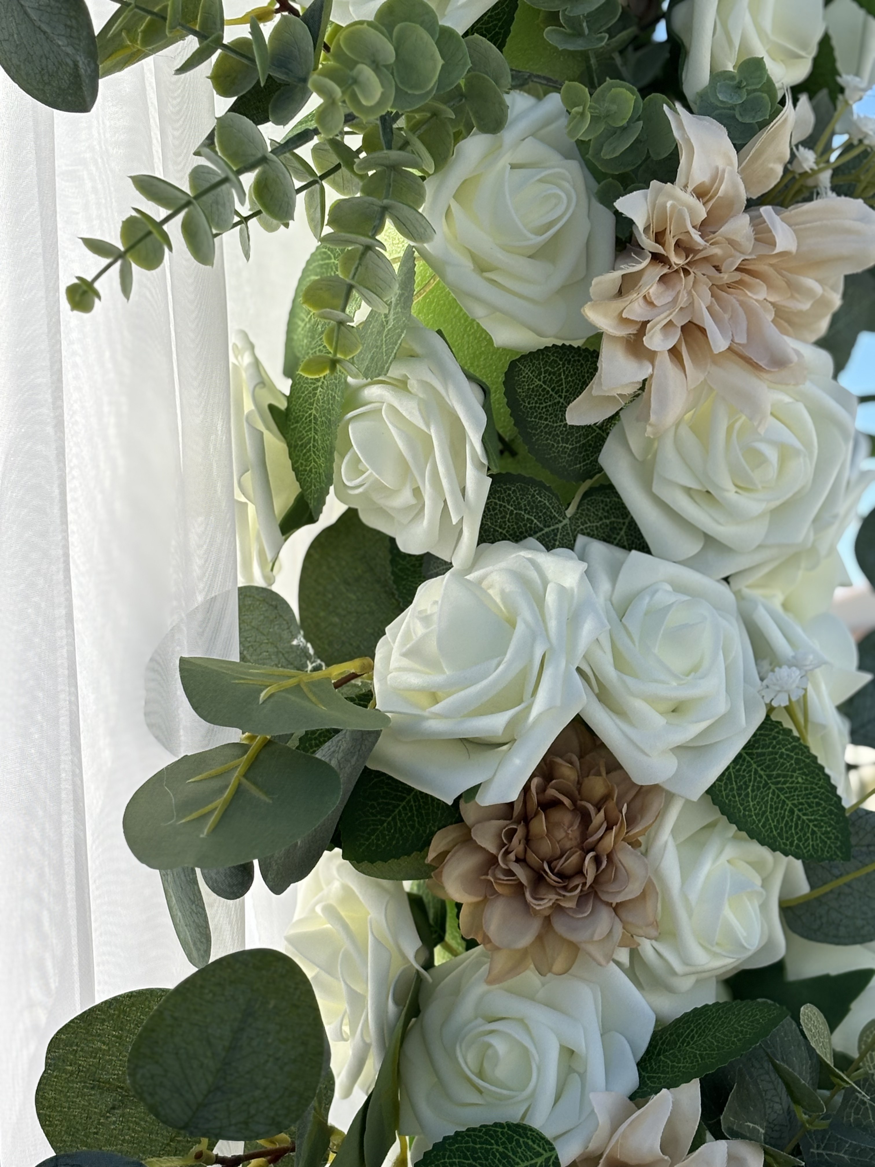 Wedding arch floral detail